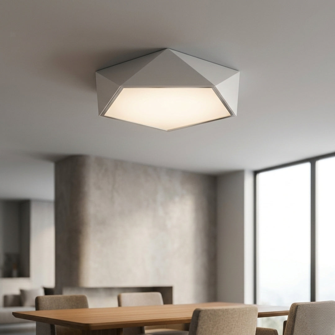 Plafonnier LED Géométrique Effet Diamant