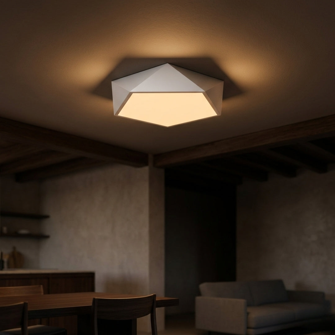 Plafonnier LED Géométrique Effet Diamant