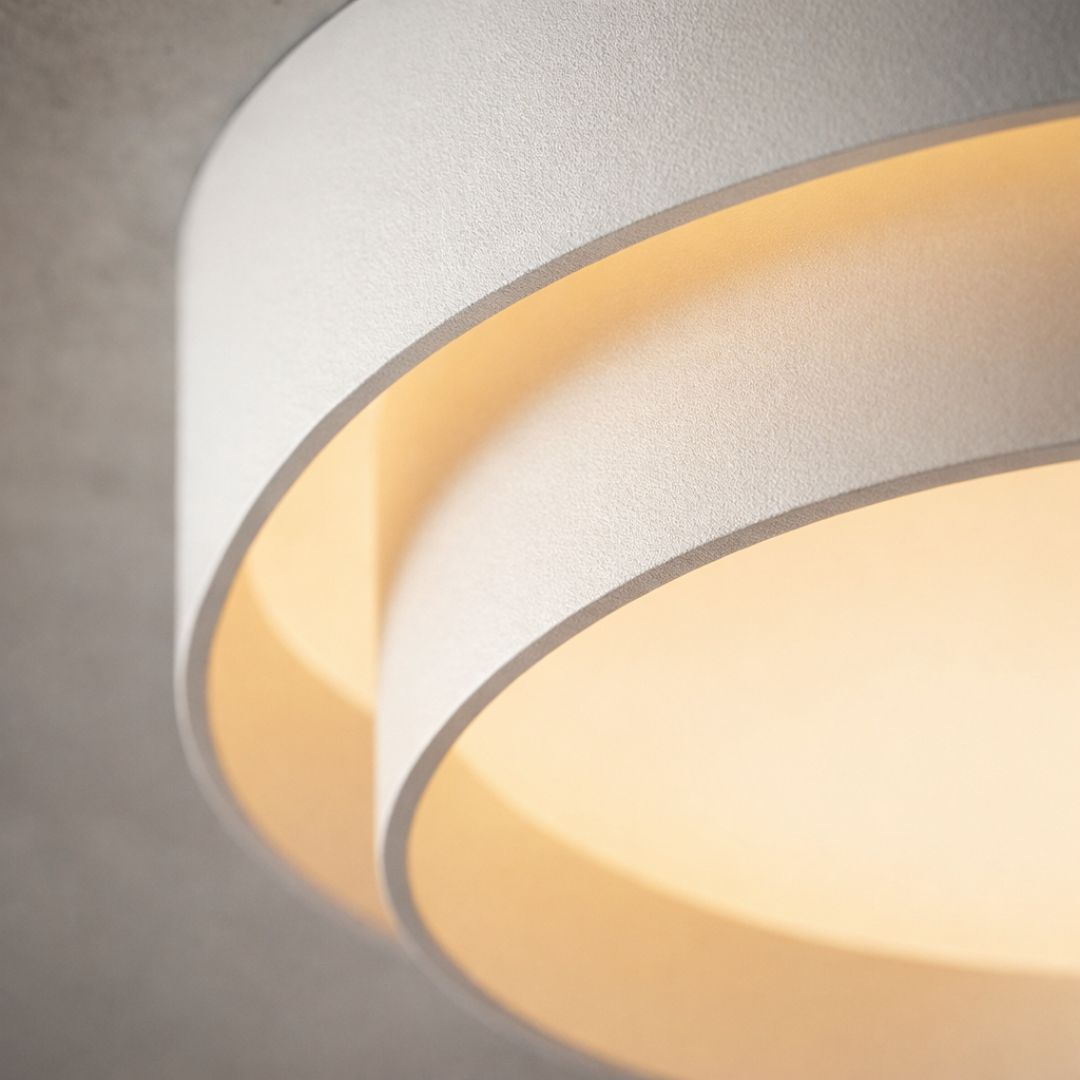 Plafonnier Rond LED Design Moderne Blanc