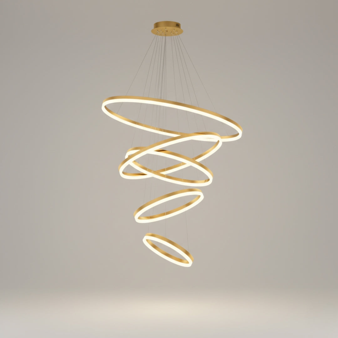 Suspension LED Moderne à Anneaux Circulaires