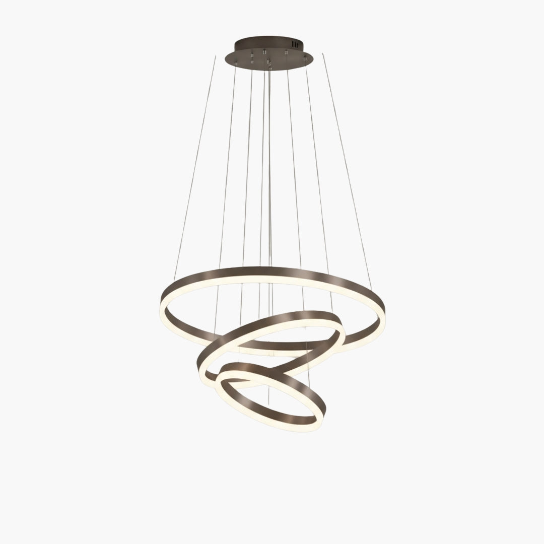 Suspension LED Moderne à Anneaux Circulaires