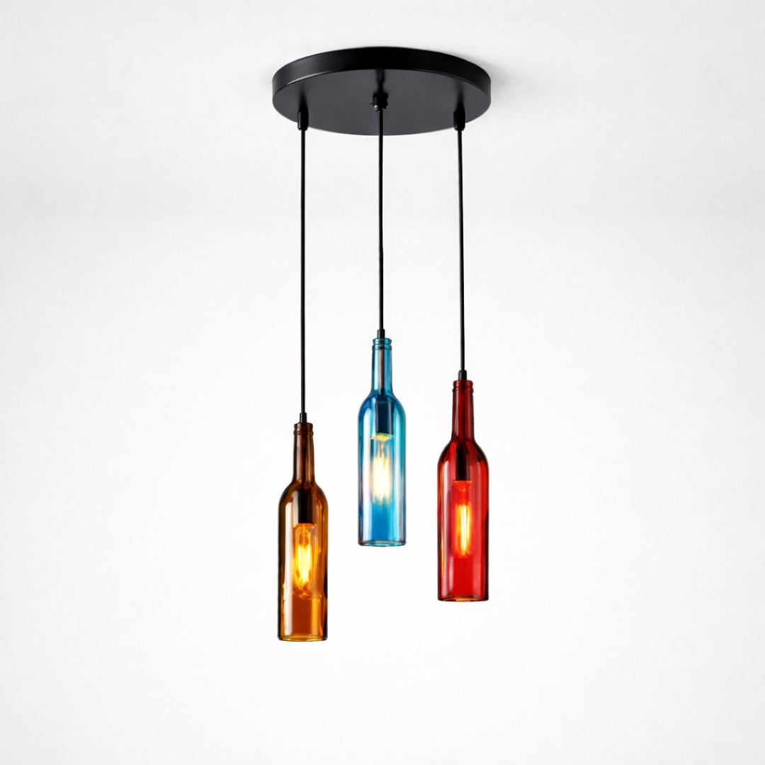 Suspension en Verre Design Bouteille Moderne