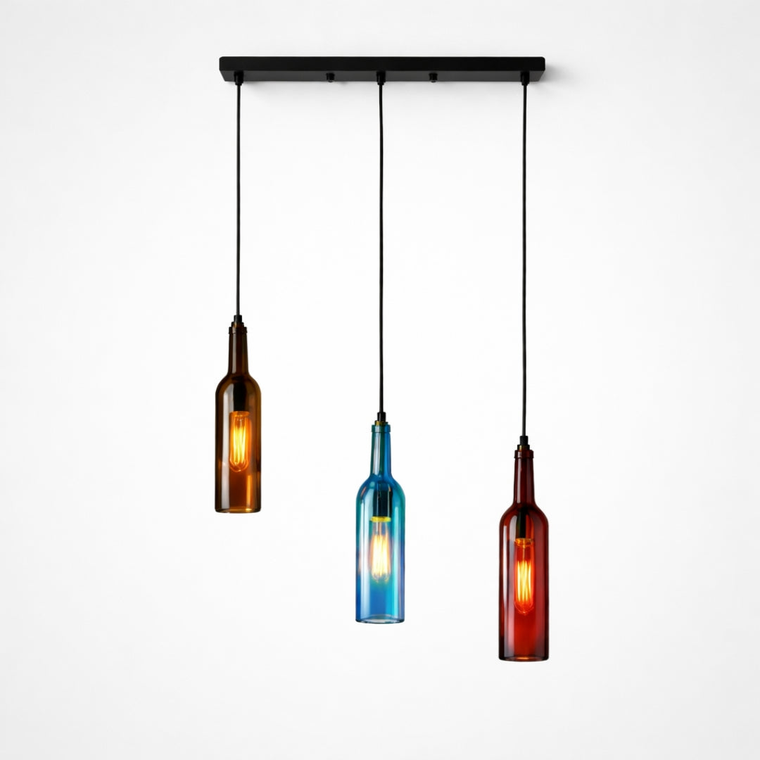 Suspension en Verre Design Bouteille Moderne