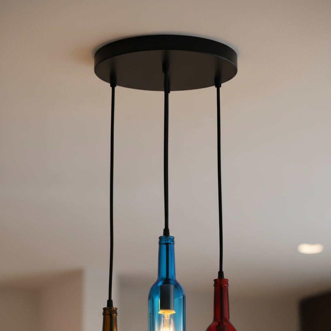 Suspension en Verre Design Bouteille Moderne