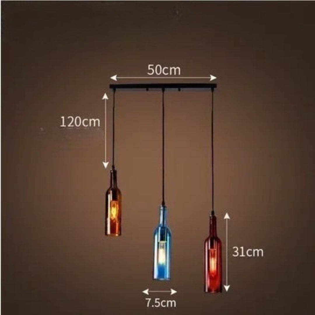 Suspension en Verre Design Bouteille Moderne
