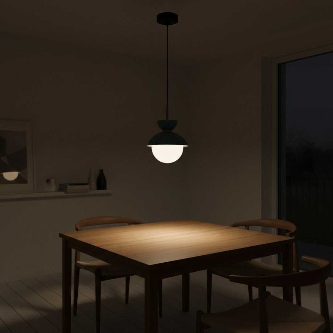 Suspension nordique en verre boule – Design moderne et élégant