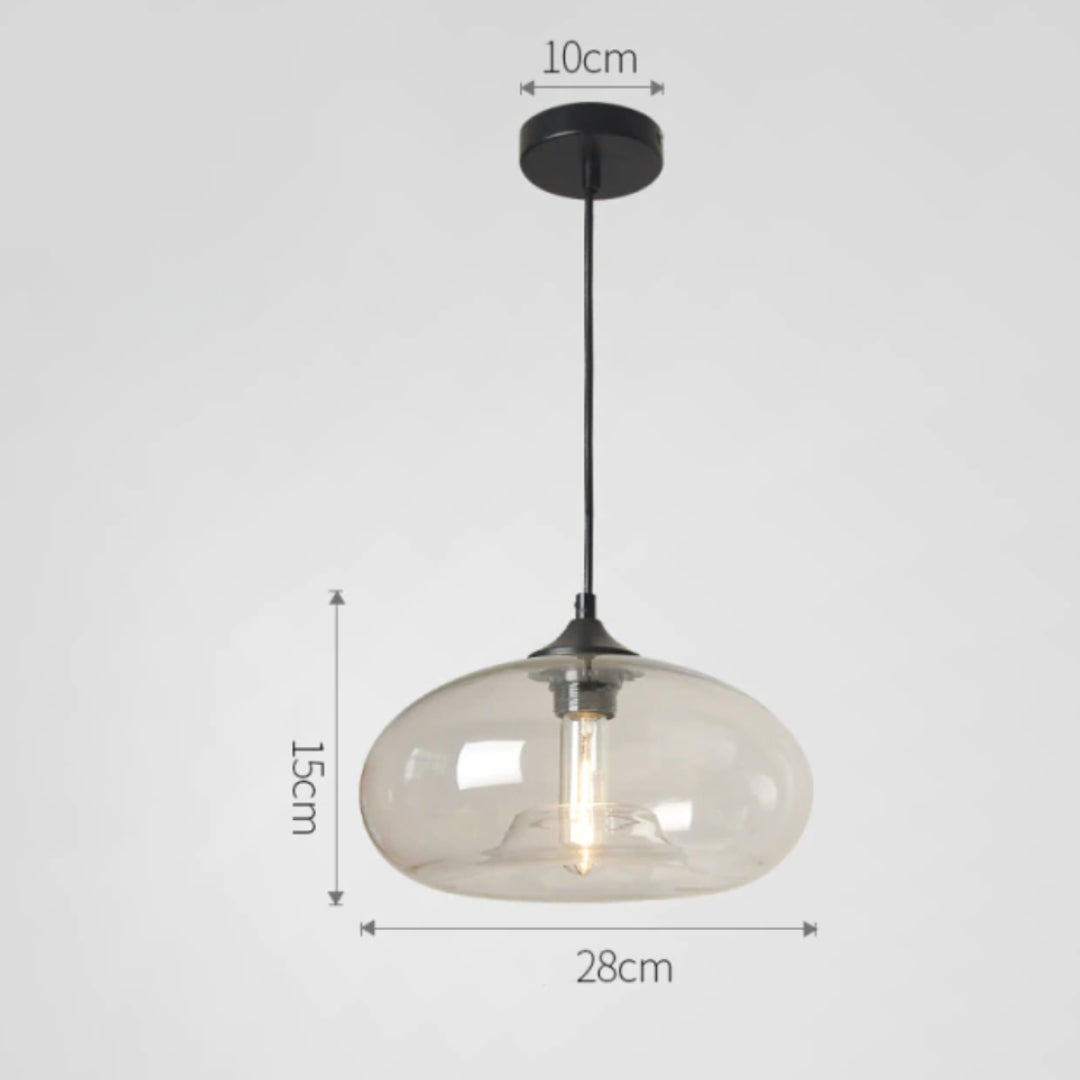 Suspension design ovale en verre Ball