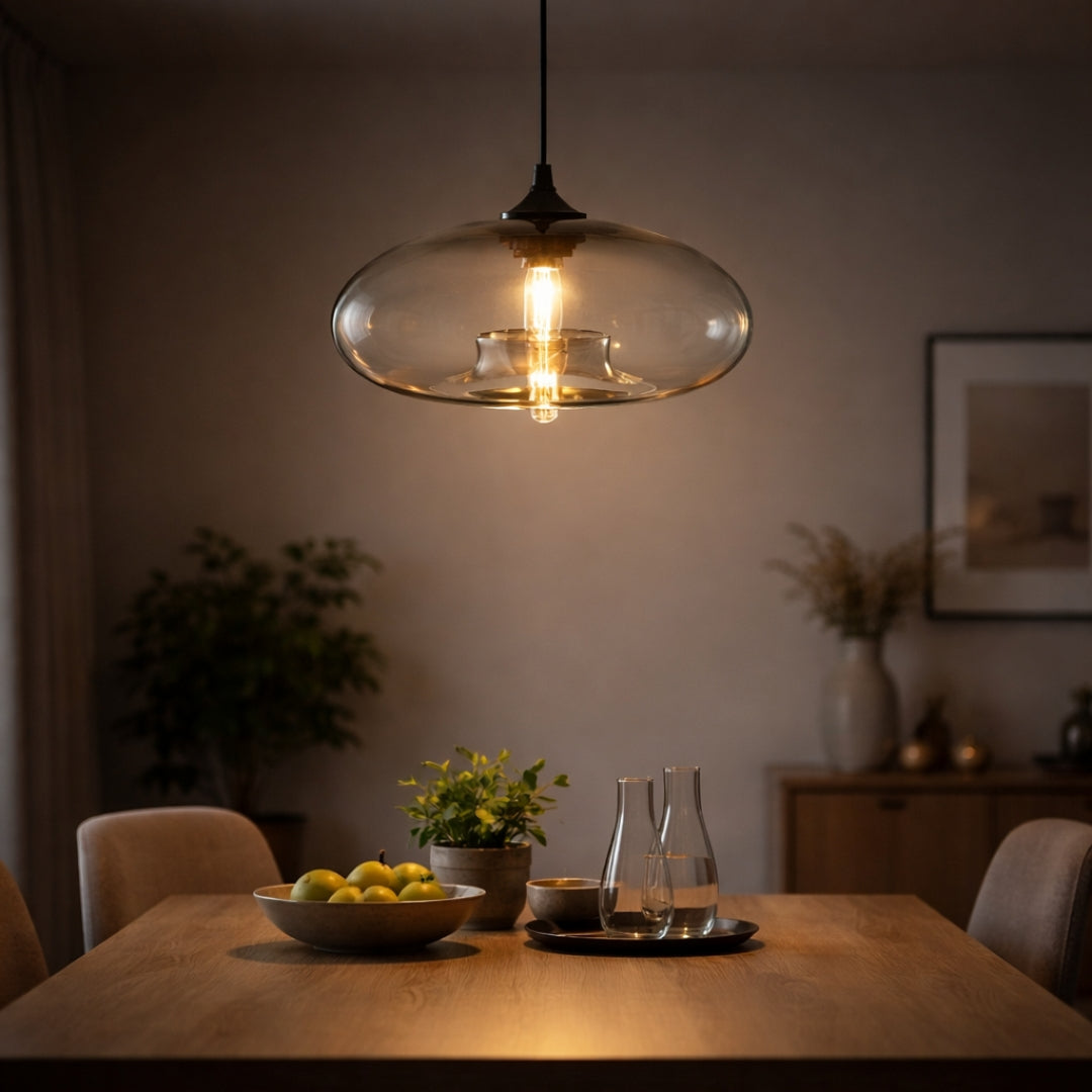 Suspension design ovale en verre Ball