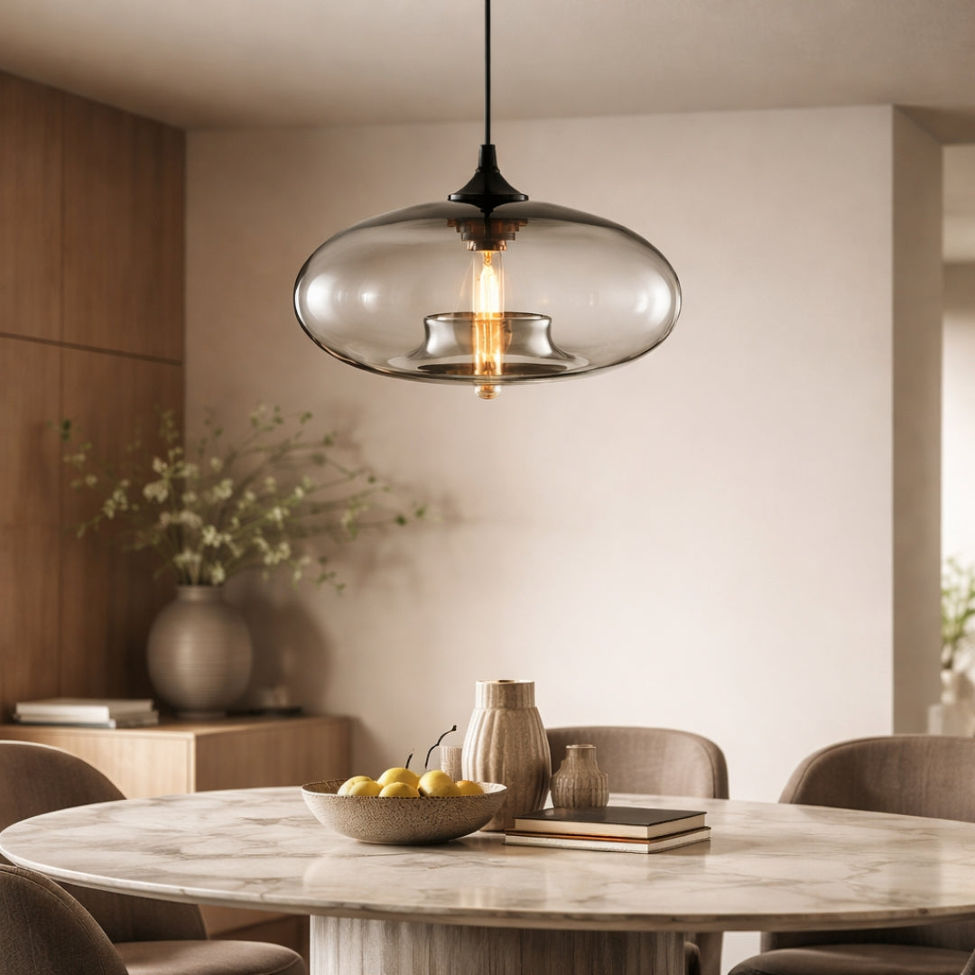 Suspension design ovale en verre Ball