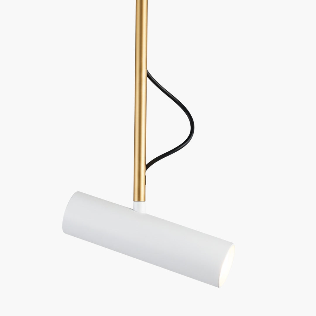 Suspension design spot orientable et tige dorée