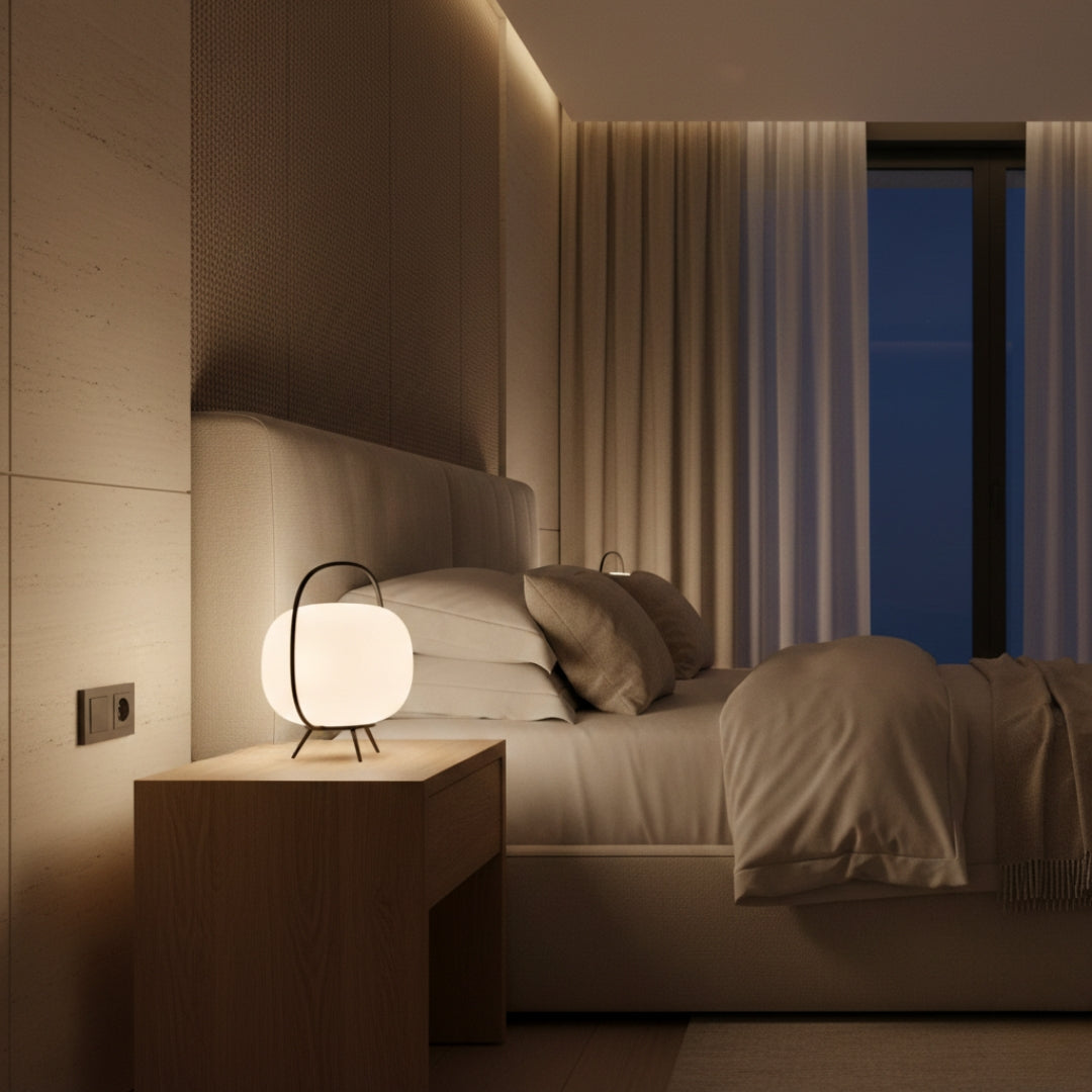 Lampe de chevet en verre Image