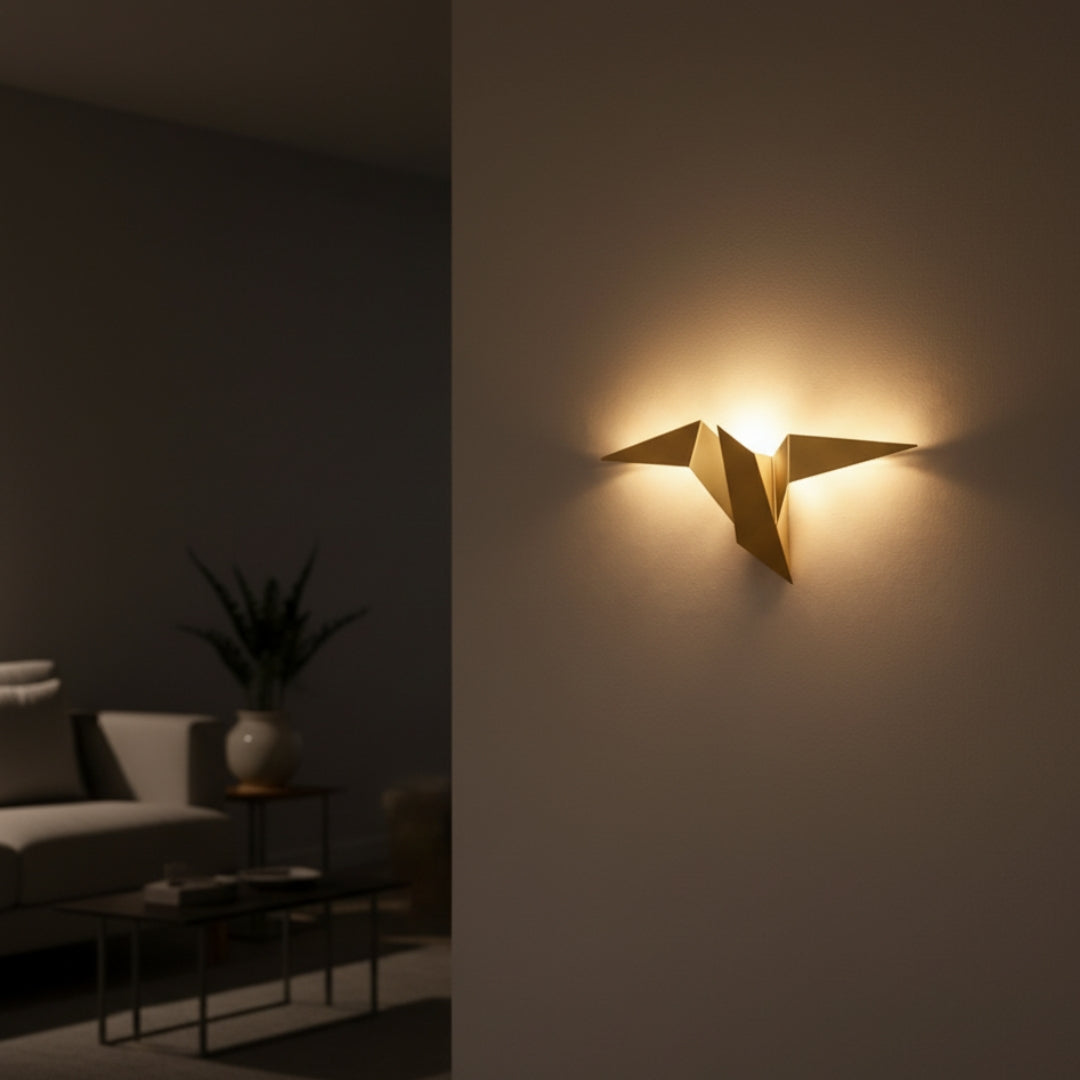 Applique Murale LED Oiseau Origami Design Moderne