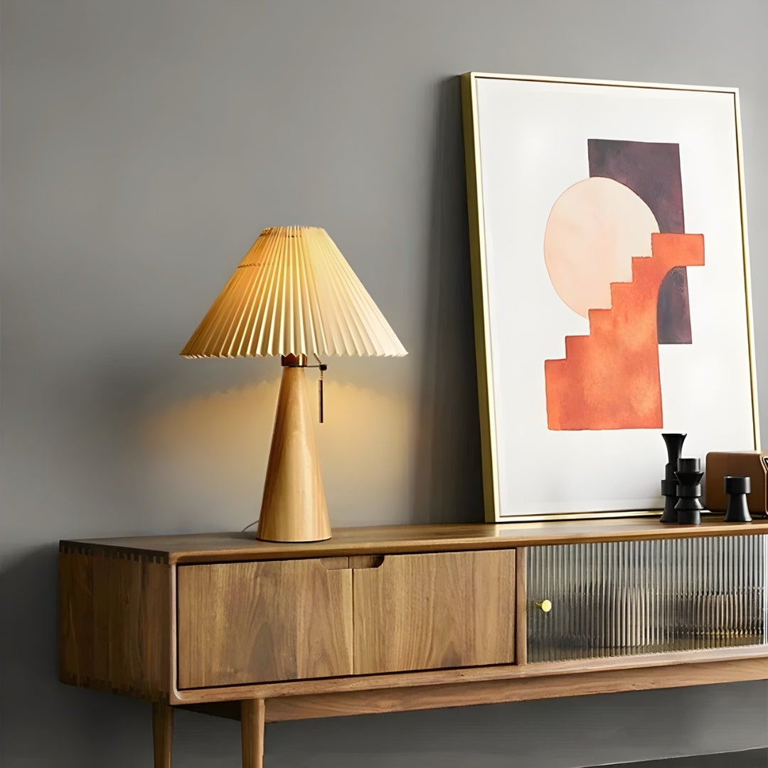Lampe De Chevet Bois Et Blanc