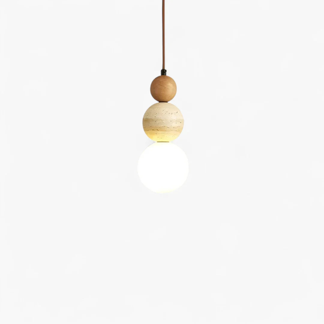 Suspension Boule en Travertin