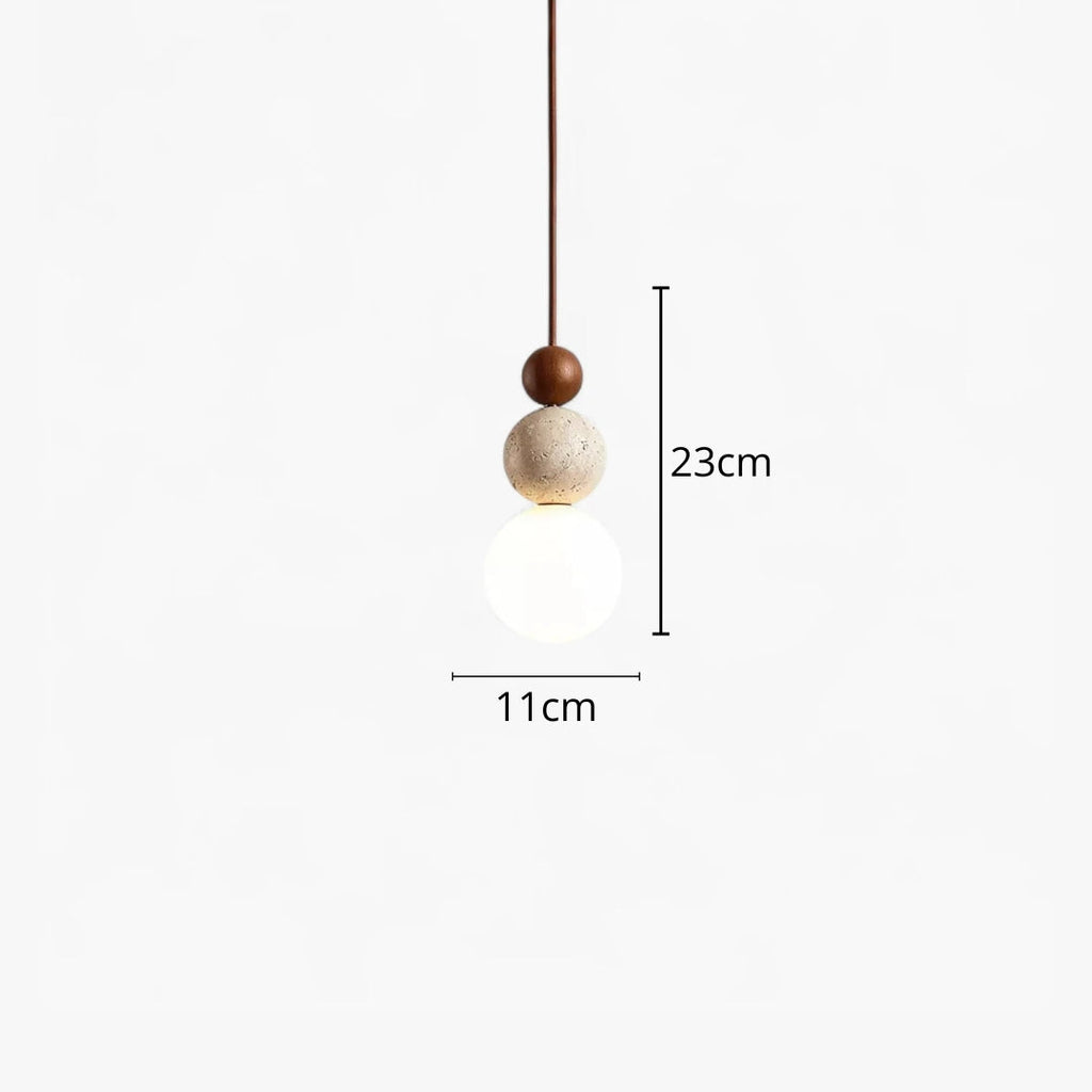 Suspension Boule en Travertin
