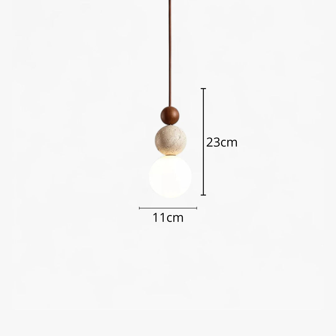Suspension Boule en Travertin