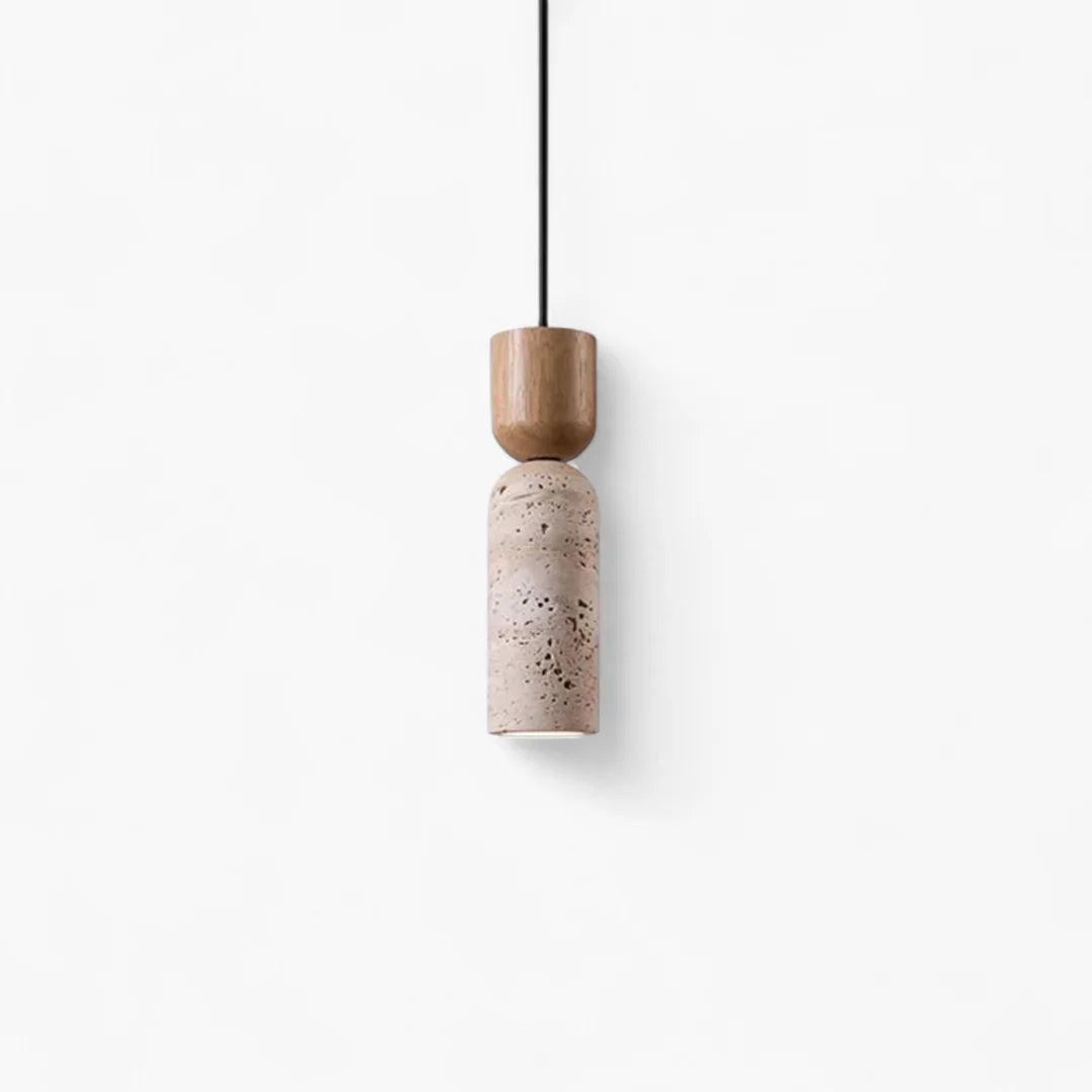 Suspension wabi-sabi en pierre