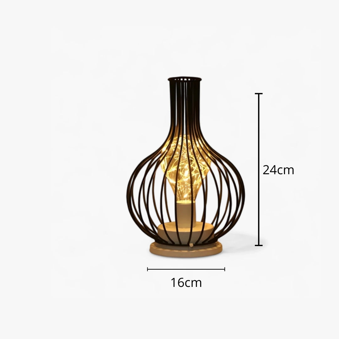 Lampe De Chevet En Fer Noir