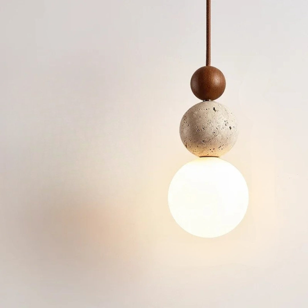 Suspension Boule en Travertin