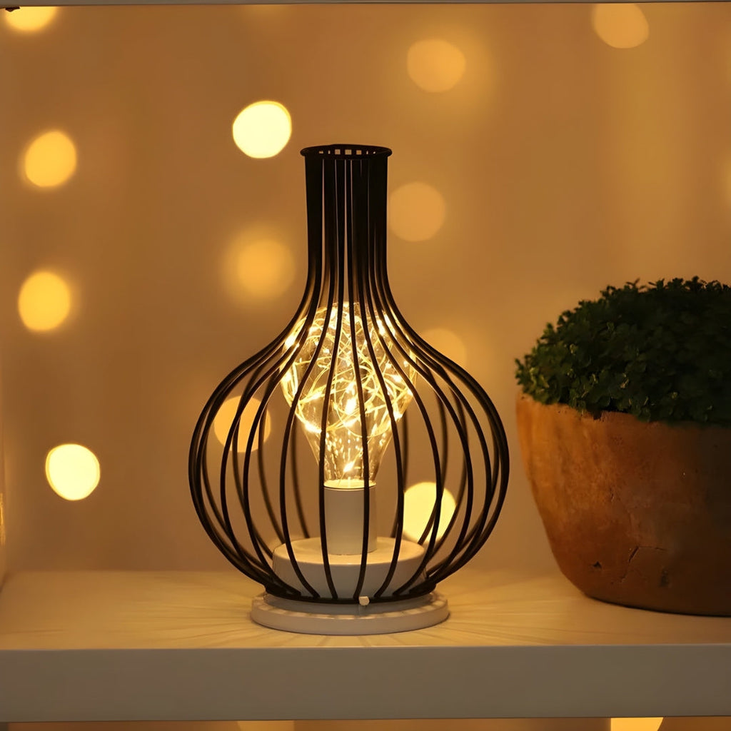 Lampe De Chevet En Fer Noir