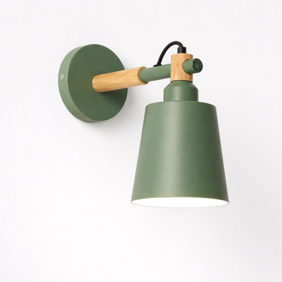 Applique Murale LED Bois et Métal Style Nordique