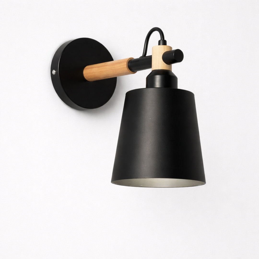 Applique Murale LED Bois et Métal Style Nordique