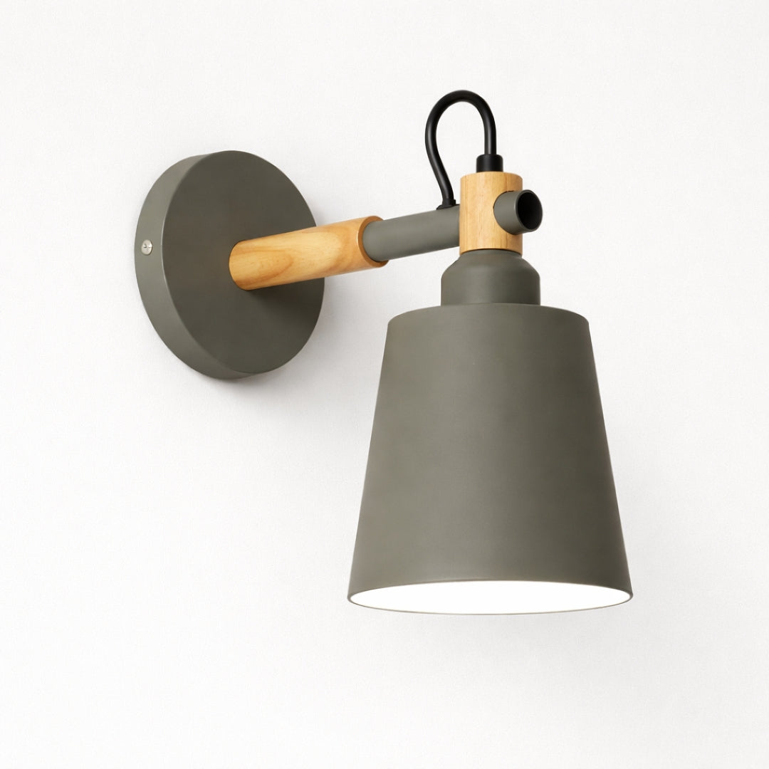 Applique Murale LED Bois et Métal Style Nordique