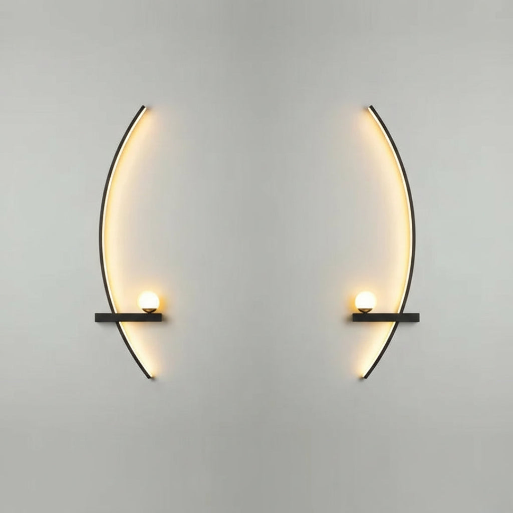 Applique Murale LED Minimaliste Noire Moderne