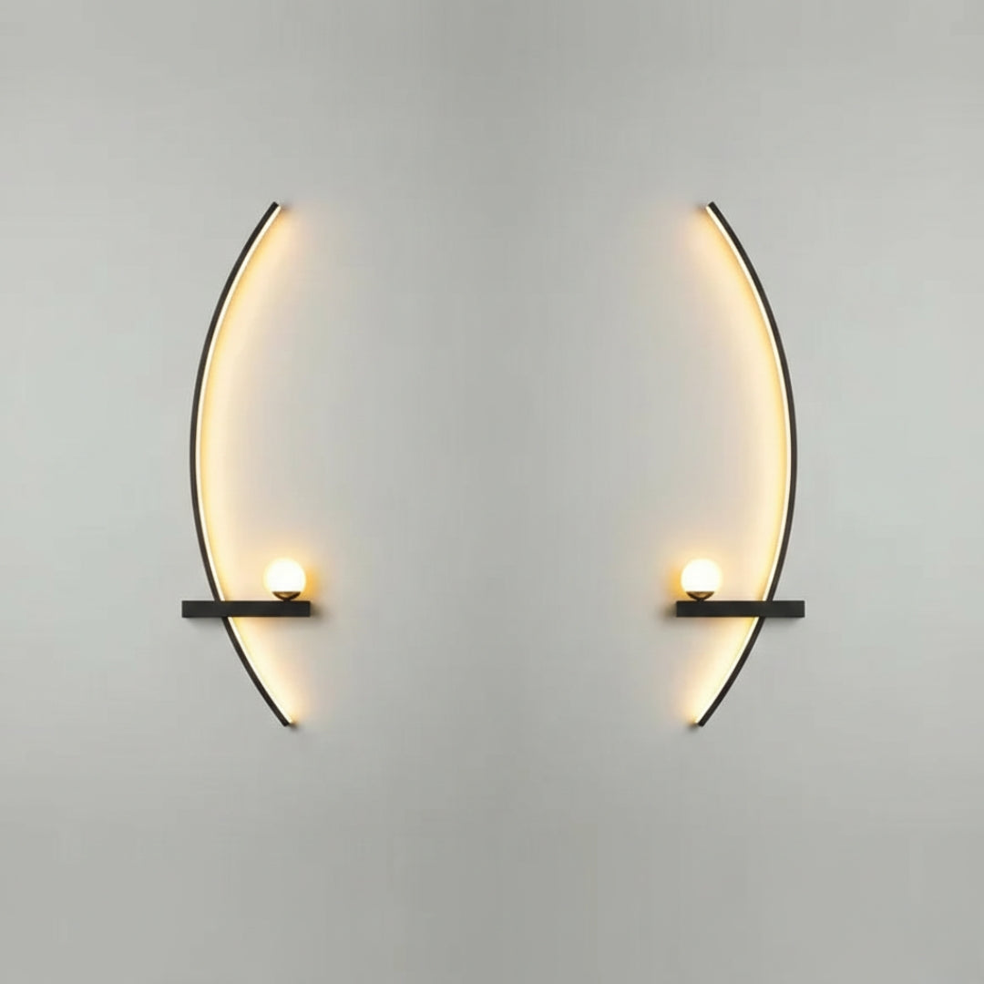 Applique Murale LED Minimaliste Noire Moderne
