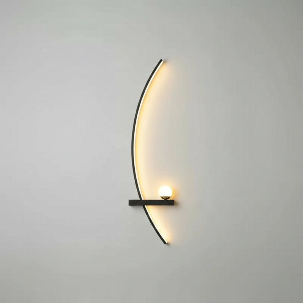 Applique Murale LED Minimaliste Noire Moderne