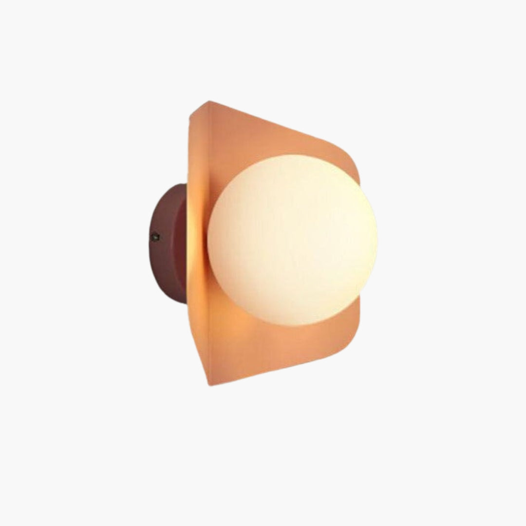 Applique Murale LED Minimaliste avec Boule Blanche Colorée