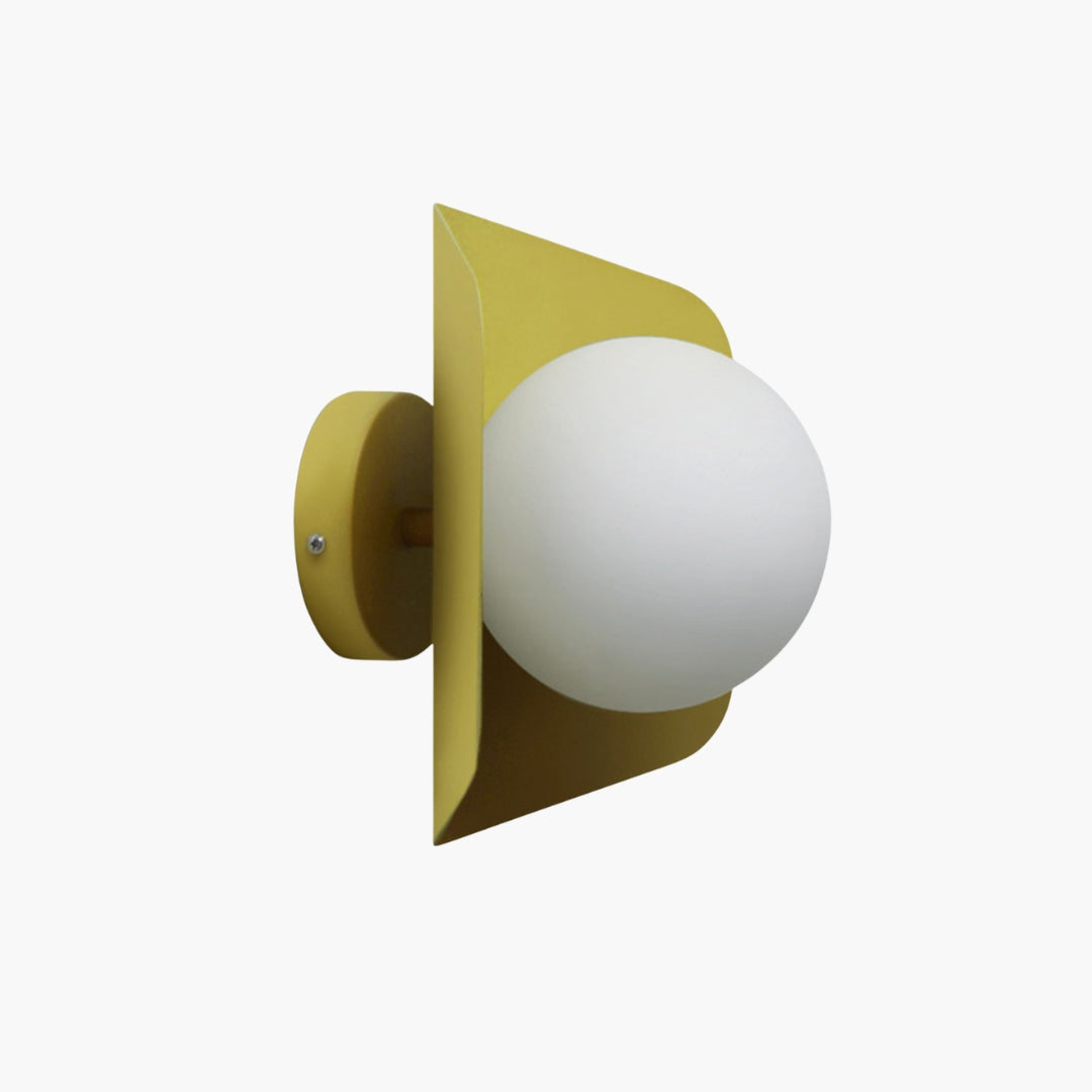 Applique Murale LED Minimaliste avec Boule Blanche Colorée