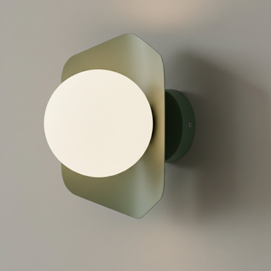 Applique Murale LED Minimaliste avec Boule Blanche Colorée