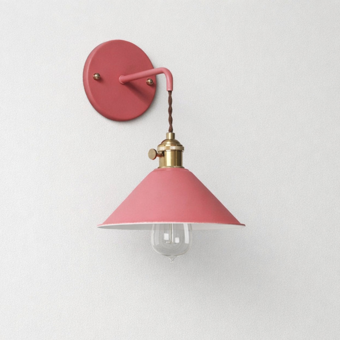 Applique Murale LED Vintage Métal Plaqué Coloré