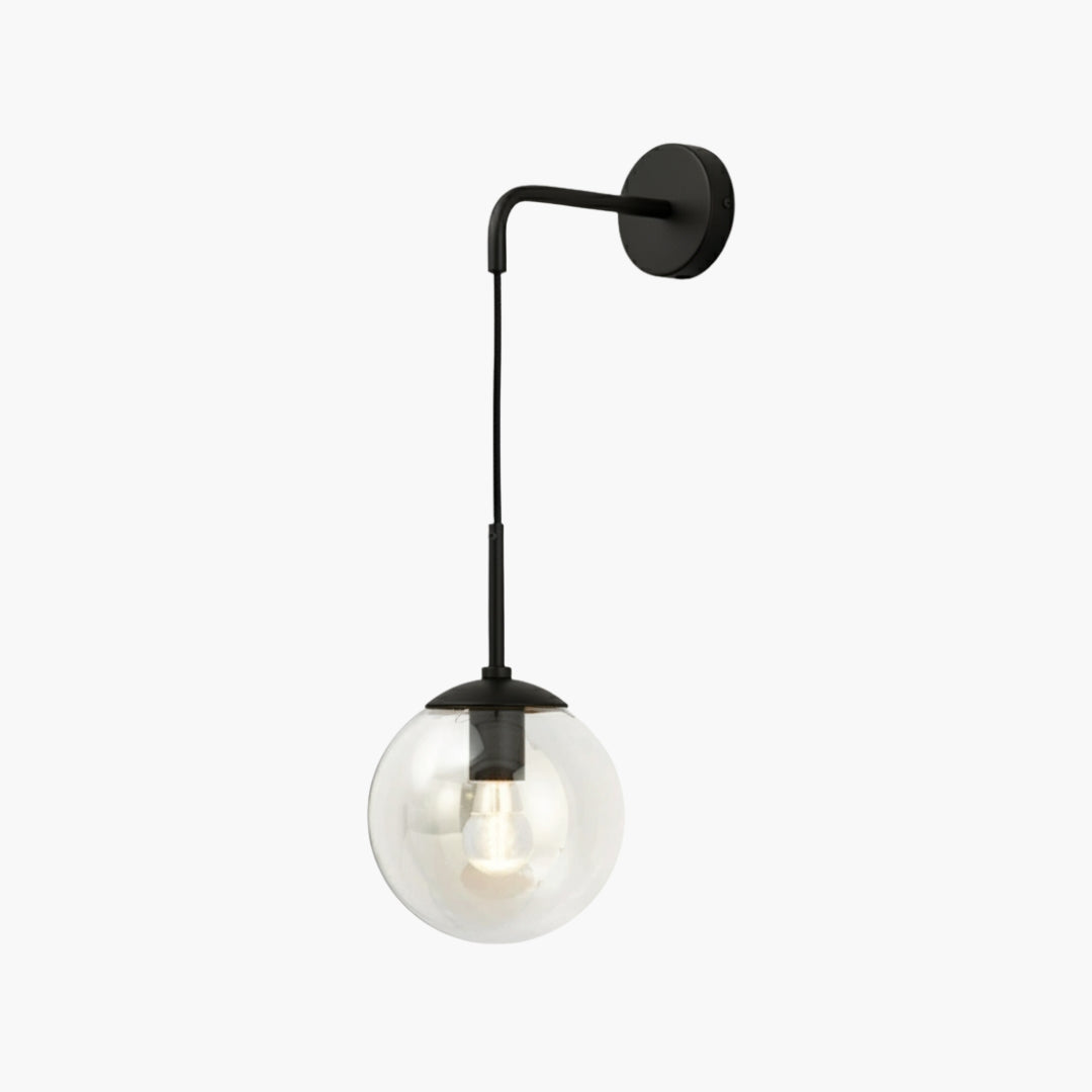 Applique Murale avec Boule de Verre Suspendue Design Moderne