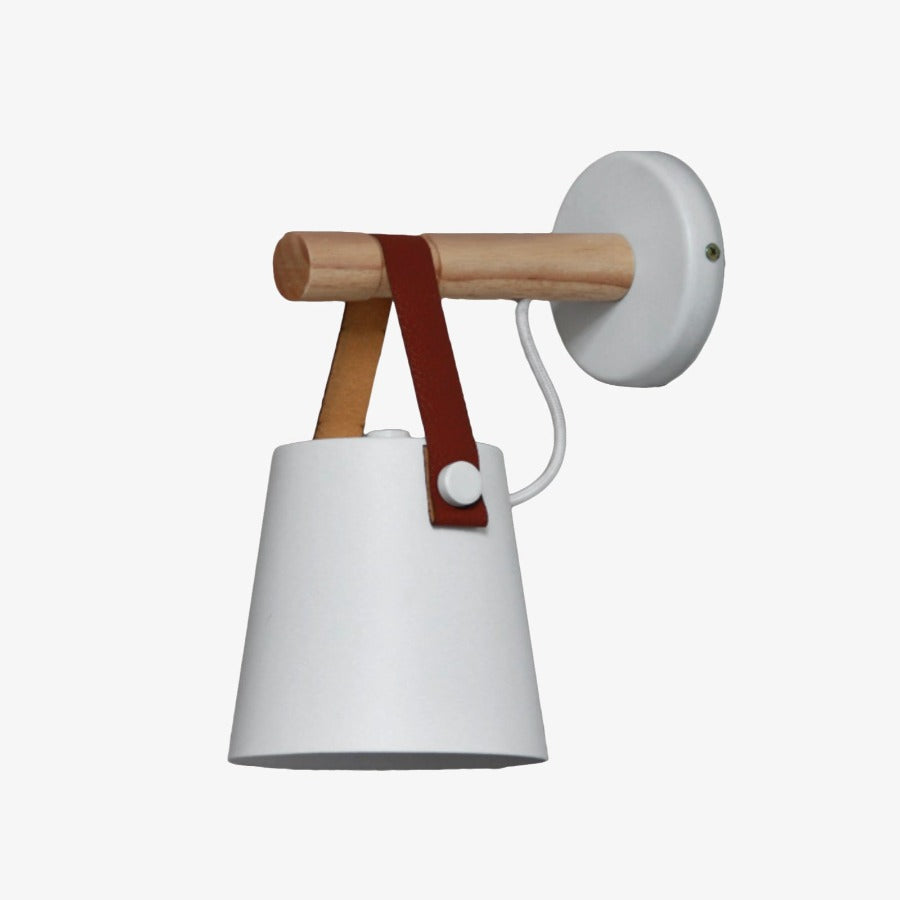 Applique Murale LED Bois avec Abat-jour Suspendu