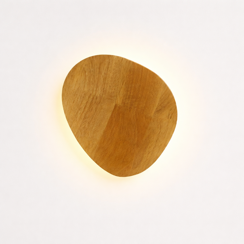Applique Murale Scandinave LED Ovale en Bois