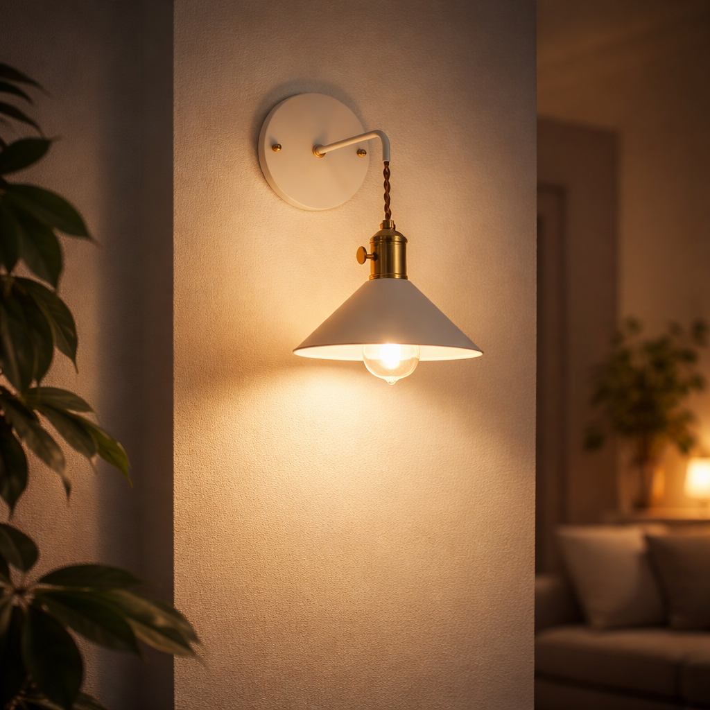 Applique Murale LED Vintage Métal Plaqué Coloré