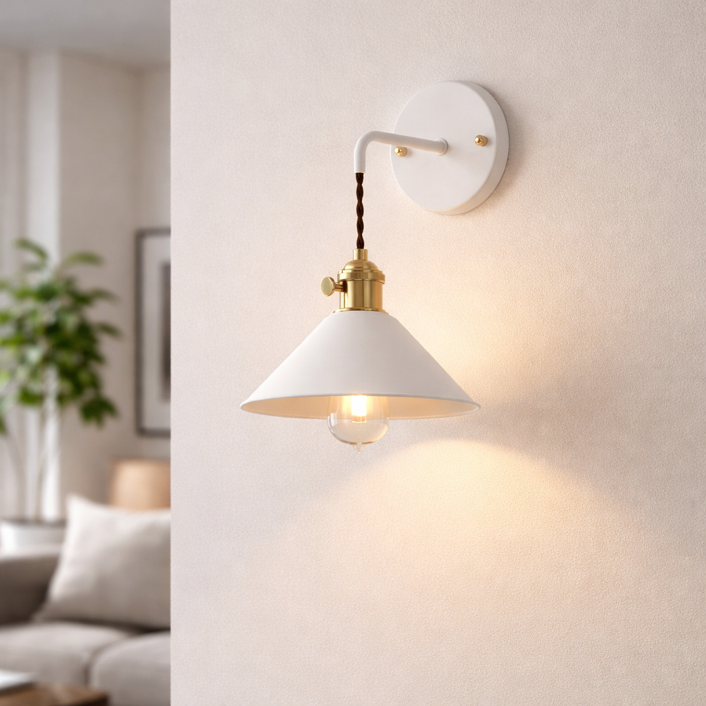 Applique Murale LED Vintage Métal Plaqué Coloré