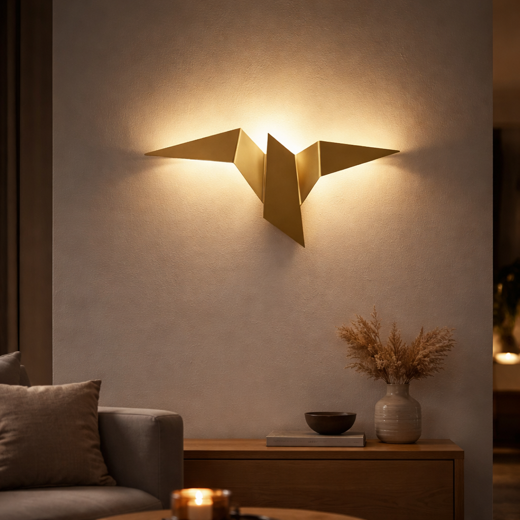 Applique Murale LED Oiseau Origami Design Moderne