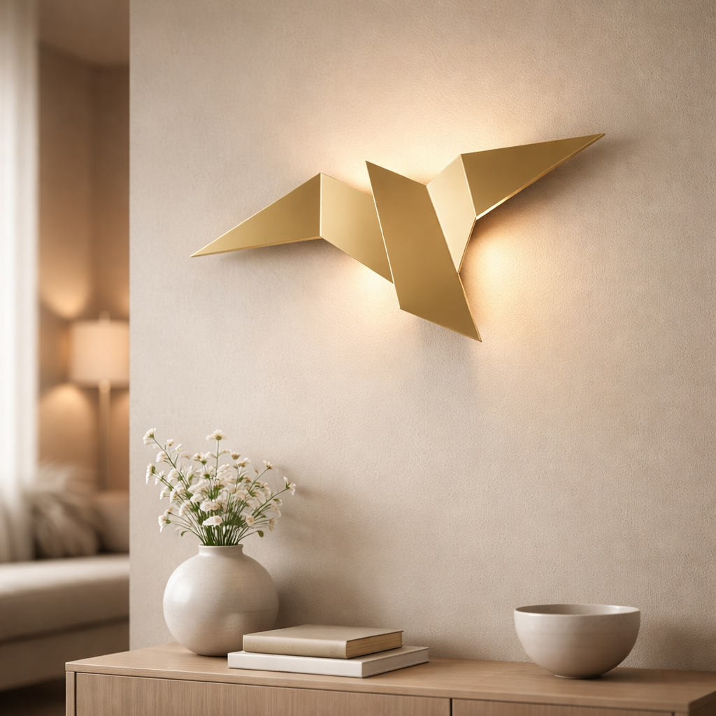 Applique Murale LED Oiseau Origami Design Moderne