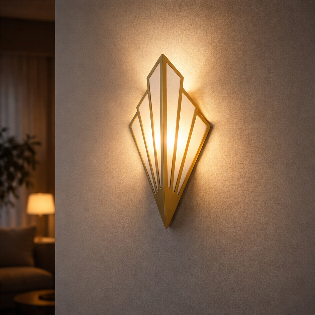 Applique Murale LED Triangulaire en Métal Coloré Design Moderne