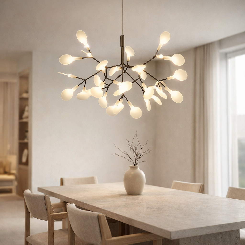 Suspension LED Design Arbre Moderne Cuivré ou Noir