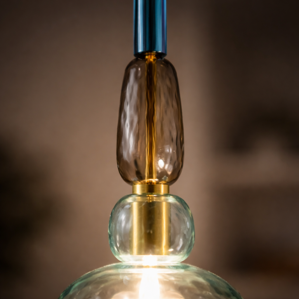 Suspension LED en Verre Coloré Design Moderne