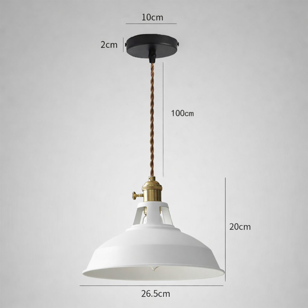 Suspension LED Métal Coloré Style Loft Moderne