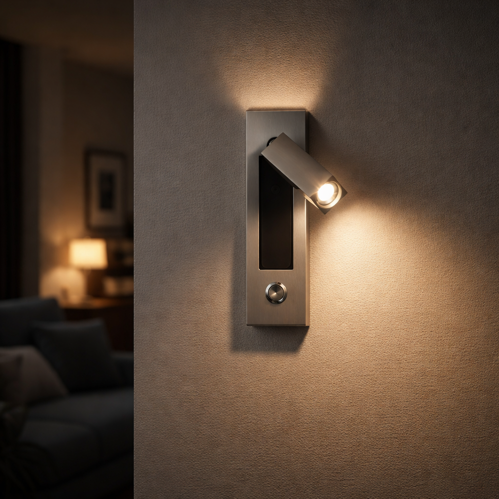 Applique Murale Liseuse LED Carrée Design Moderne