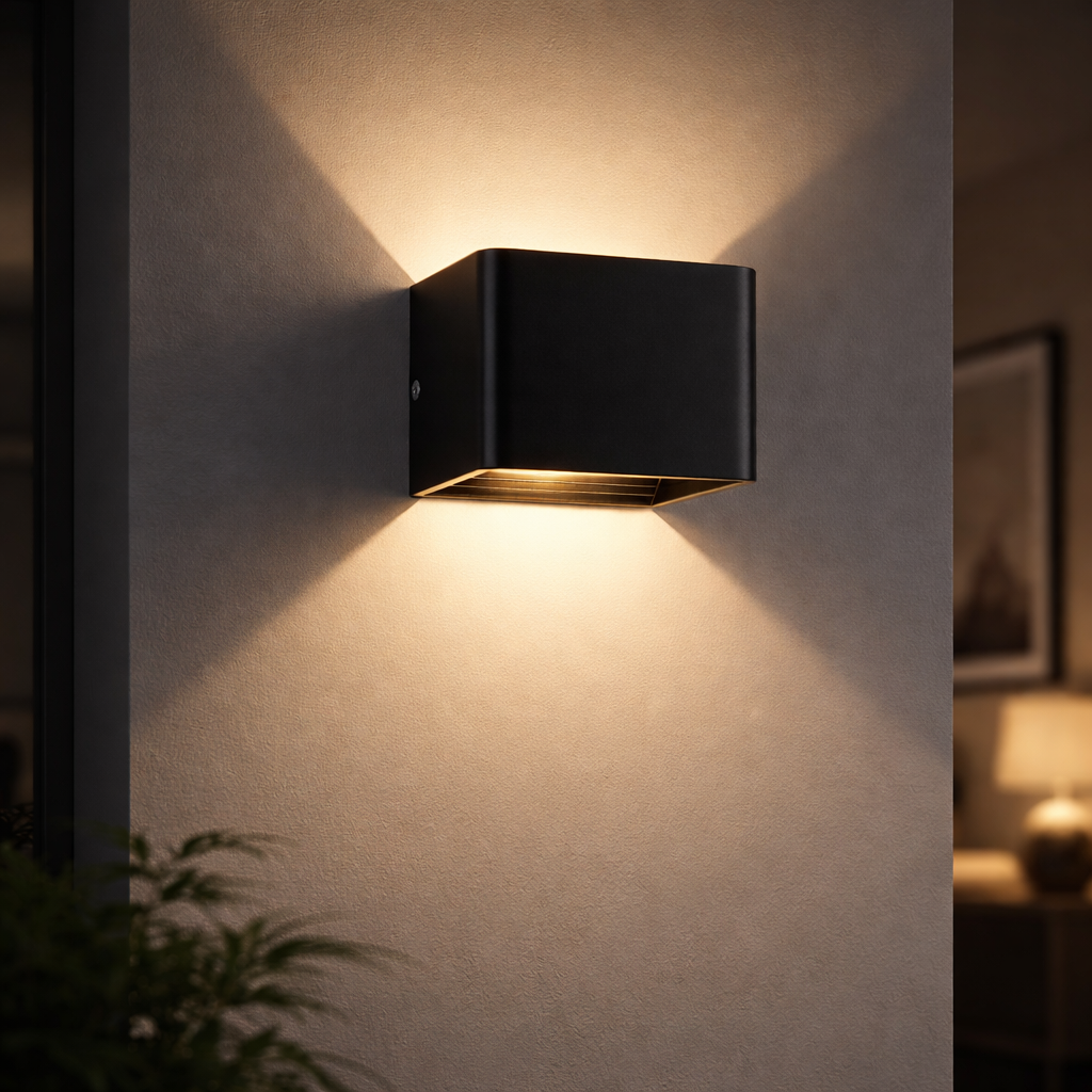Applique Murale LED Moderne Cube en Métal Coloré