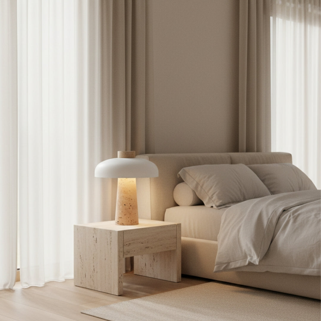Lampe De Chevet Design En Pierre