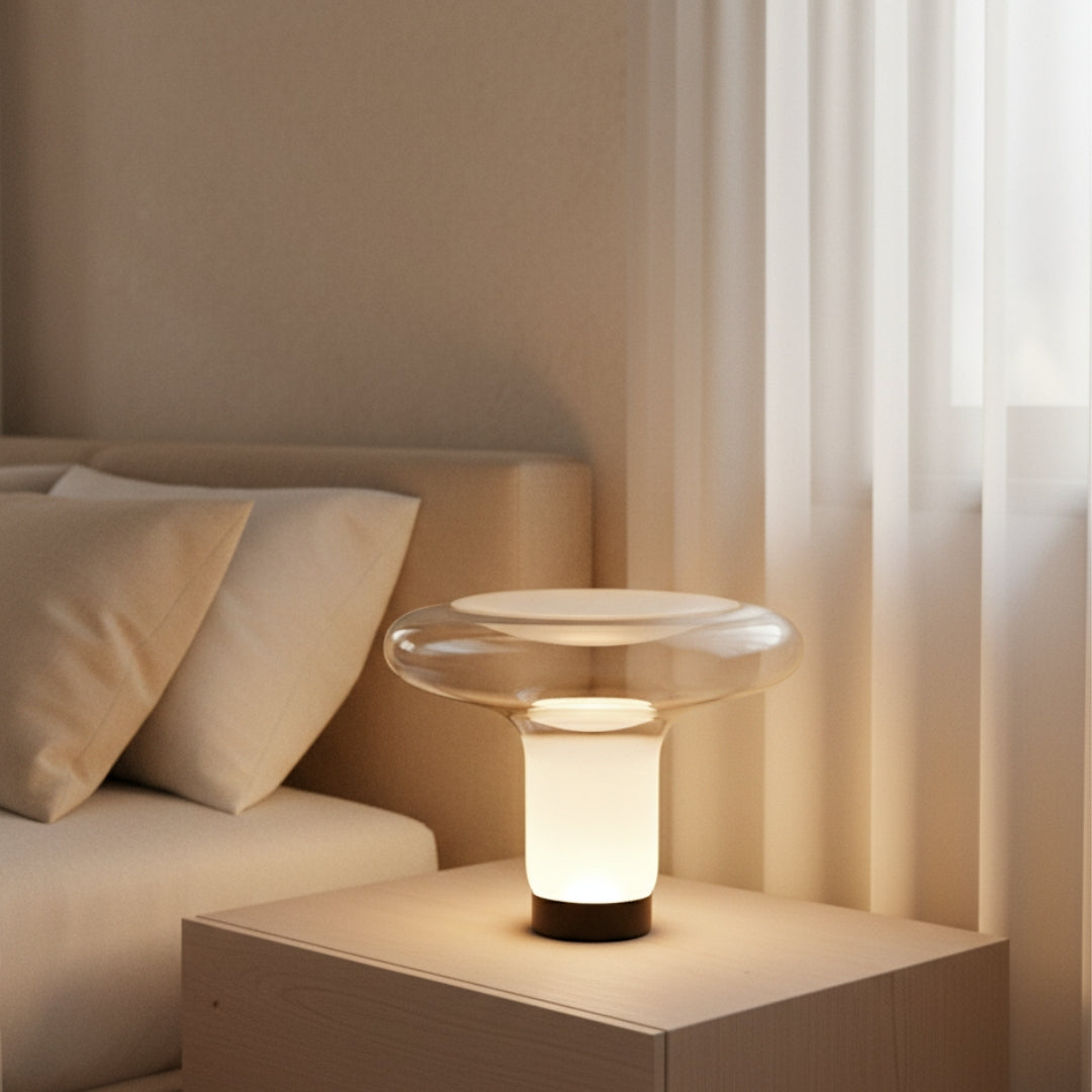 Lampe De Chevet Design En Verre