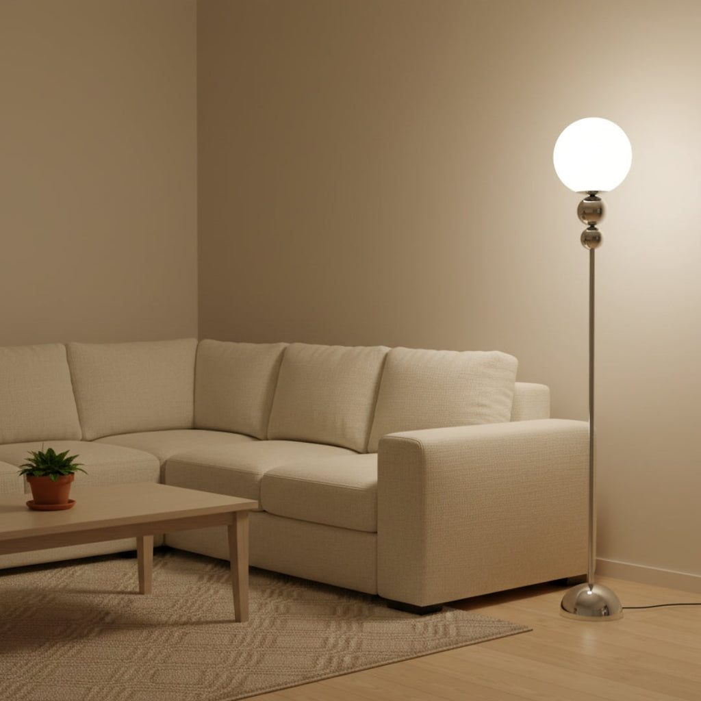 Lampe Sur Pied Globe En Verre